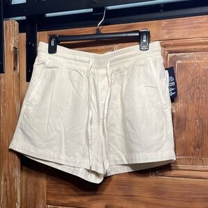 GAP Cream Athletic Shorts Elastic Waist